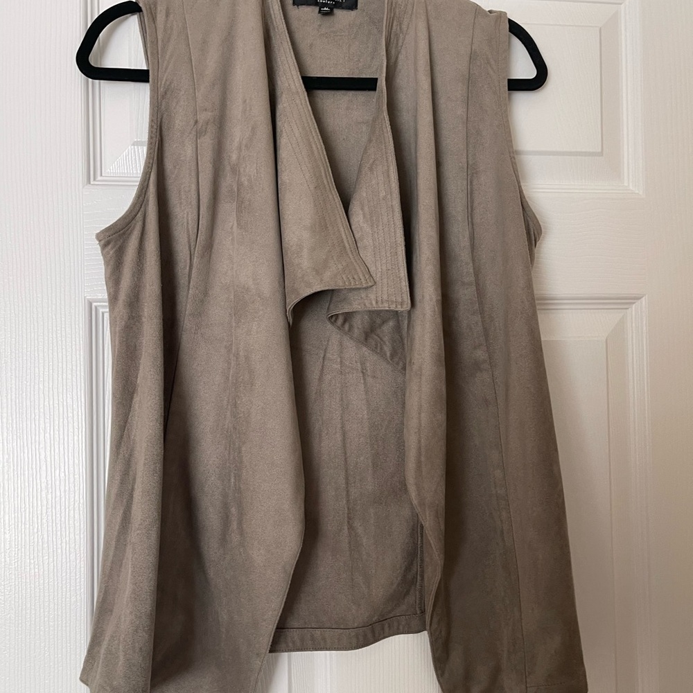 Romeo & Juliet Couture Beige Open-Front Jacket